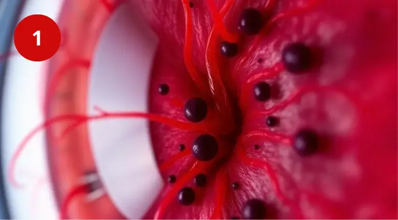 Red root symbolizing the hidden cause behind gradual vision loss